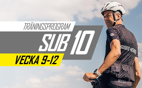 Träningsprogram inför Vätternrundan vecka 9–12 för sub 10-cyklister. Utformade av proffstränaren Mattias Reck från Guided Heroes.