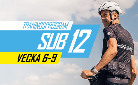 Träningsprogram inför Vätternrundan 2023 vecka 6–9 för sub 12-cyklister. De är utformade av proffstränaren Mattias Reck från Guided Heroes.