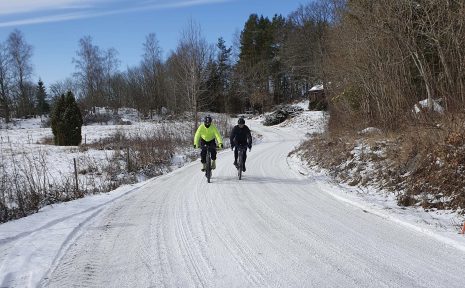 Gnistrande vinterväder, kyla och snö på vägarna. En upplevelse som slår det mesta, enligt Miche Larsson.