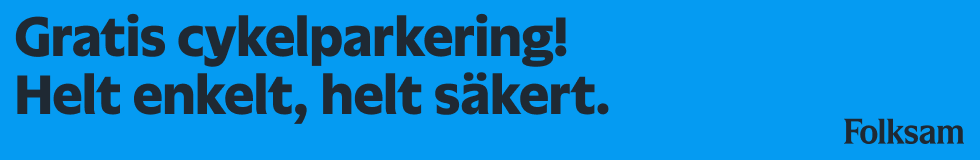 Folksam topbanner, cykelparkering 2026 juni 2026